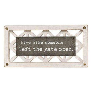 Simple Life Lattice Sign, 2 Asst. - The Fox Decor